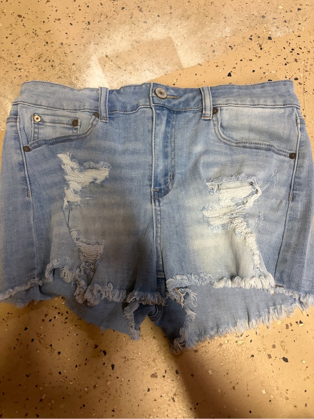 Indigo Rein Light Blue Distressed Denim Cutoff Shorts